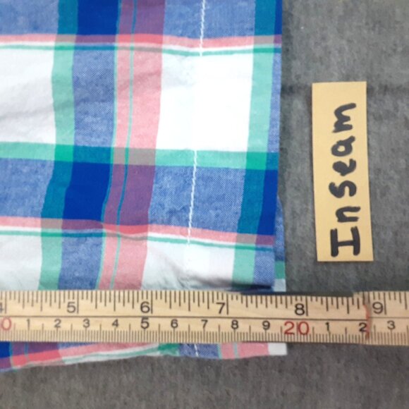 J. Khaki Boys Shorts Size 10 Pockets Zip/Button Waist 22 in Inseam 8 in Plaid - Picture 5 of 9